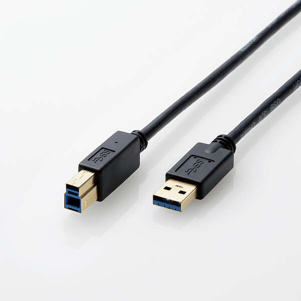 【即納】USB3.0ケーブル/A-Bタイプ/AV売場用/0.5m/ブラック