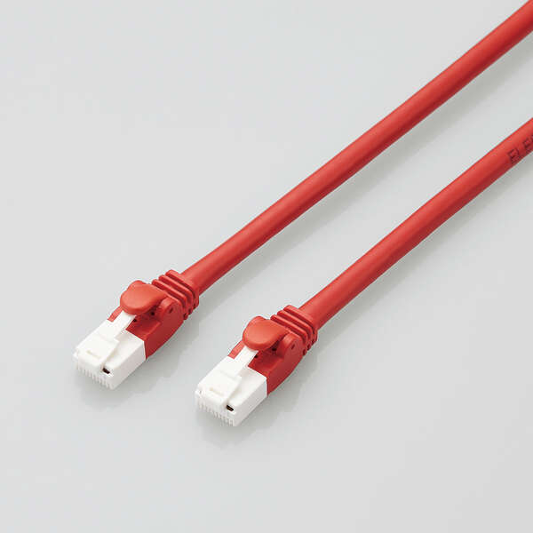 【即納】エレコム LANケーブル/CAT6A対応/EU RoHS指令準拠/爪折れ防止/簡易パッケージ仕様/3m/ヨリ線/レッド