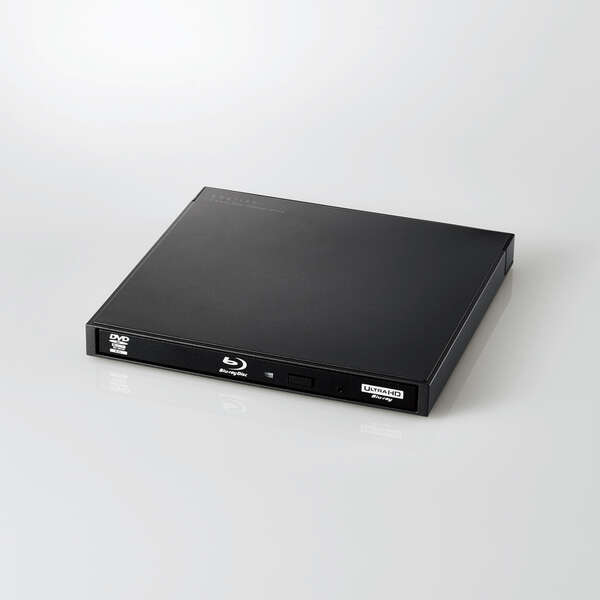 エレコム Blu-rayディスクドライブ/USB3.0/スリム/書き込みソフト付/UHDBD対応/ブラック