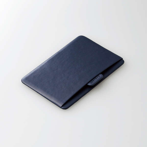 エレコム カードポケット/ソフトレザー/磁気吸着/MAGKEEP/iPhone12シリーズ対応/カード1枚収納/ネイビー