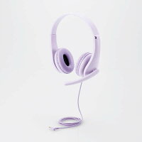エレコム こども専用ヘッドセット/回転式マイクアーム付き/4極/パープル