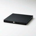 【あす楽】エレコム ポータブルDVDドライブ/USB2.0/書き込みソフト付/Type-Cケーブル付/ACアダプタ付/ブラック