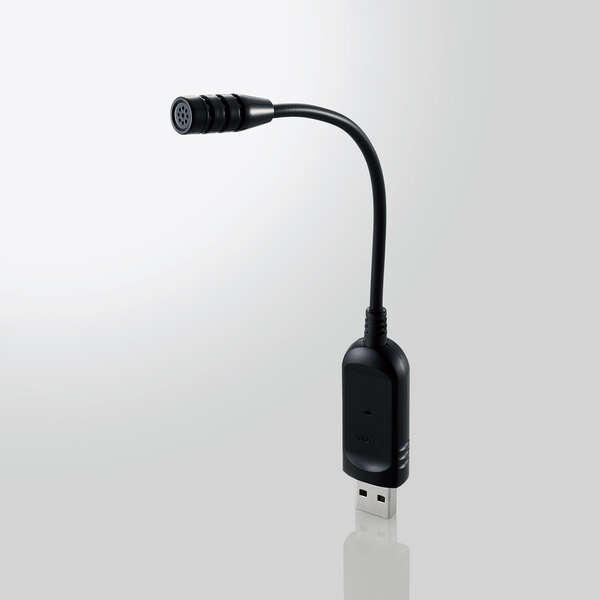 エレコム マイク 直挿し 小型 持ち運び フレキシブルアーム ミュートボタン USB LED表示 通 ...