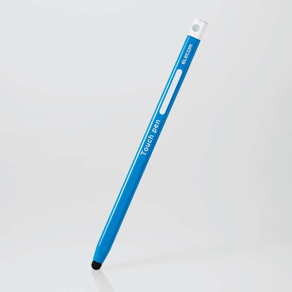エレコム タッチペン タブレット iPad スマホ 鉛筆型 三角 太軸 感度タイプ ブルー タブレット学習 学校 子供 キッズ