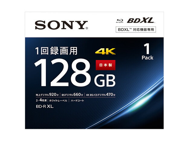 ソニー SONY ビデオ用ブルーレイディスク 1枚パック BNR4VAPJ4 / 日本製 / 4層 / BD-R / 4倍速対応