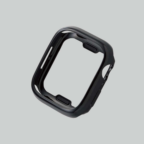 エレコム アップルウォッチ 保護ケース バンパー Series 7 [ 41mm ] 側面保護 ソフト TPU 耐衝撃 傷防止 Apple Watch モデル番号[ A2473 等 ] ブラック