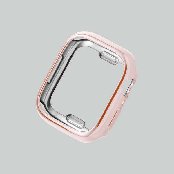 エレコム アップルウォッチ 保護ケース バンパー Series 7 [ 41mm ] 側面保護 ソフト TPU 耐衝撃 メタリックデザイン 傷防止 Apple Watch ピンクゴールド