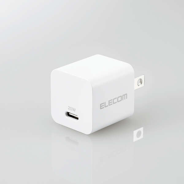 【あす楽】エレコム USB 充電器 PD対応 20W Type-C ×1ポート 小型 軽量 iPhone iPad スマートフォン Android 各種対応 PSE認証商品 ホワイト