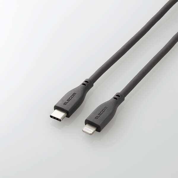 エレコム iphone充電ケーブル ライトニング USB Type-C シリコン素材