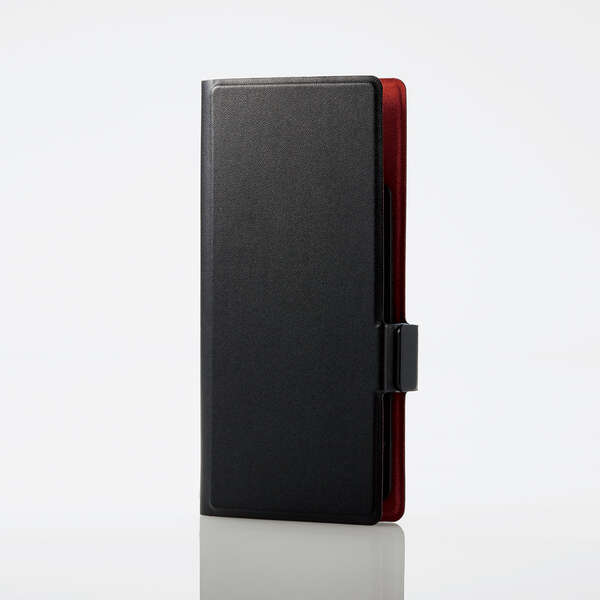 【即納】エレコム スマホケース 汎用 マルチケース Sサイズ レザー 手帳型 マグネット開閉 スライド式 スタンド機能 薄型 軽量 ストラップホール付 ブラック