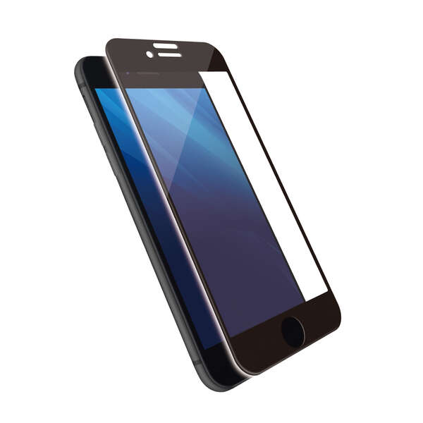 乐天商城 - エレコム iPhone SE 第3世代/SE 第2世代/8/7/6s/6 用 ガラスフィルム フレーム付 フルカバー 硬度10H ブルーライトカット ブラック