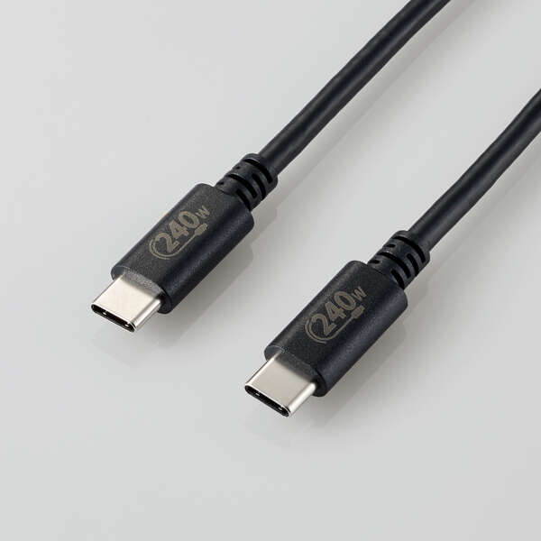 【即納】エレコム USB Type-cケーブル 2.0 PD EPR対応 240W （USB-C to USB-C） 1m ブラック