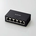 【即納】エレコム スイッチングハブ LAN ハブ 5ポート Giga対応 1000/100/10Mbps 金属筐体 AC電源 ファンレス 静音 省エネ機能 壁掛け設置対応 ブラック