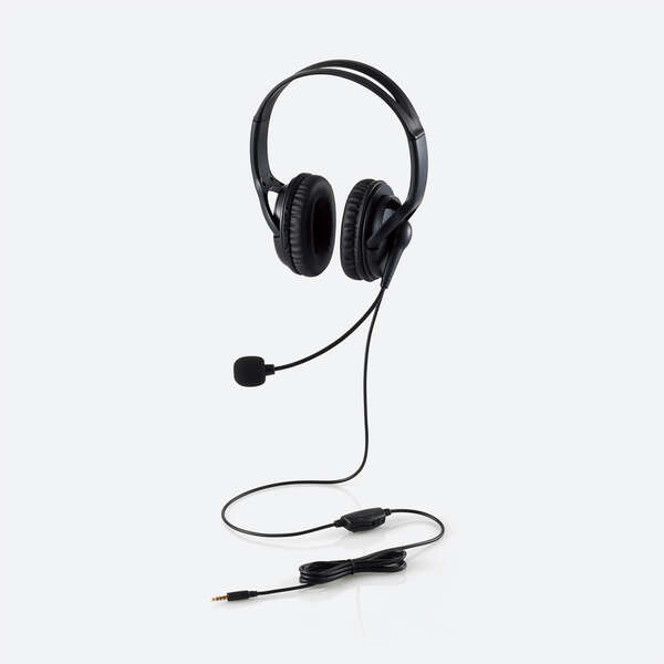 【即納】エレコム ヘッドホン ヘッドセット 無指向性 マイク付き 有線 4極 3.5mm接続 ステレ