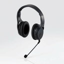【即納】エレコム ヘッドホン ヘッドセット ワイヤレス 無線2.4GHz ( 有線 3.5mm 接続可能 ) 無指向性 マイク付き ステレオ 両耳 オーバーヘッドタイプ 16時間連続使用 ブラック