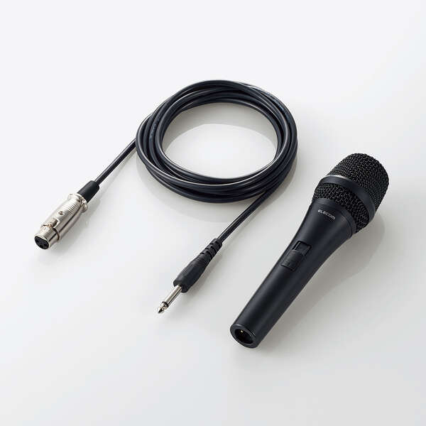 エレコム ボーカルマイク 6.3mmモノラルプラグ オーディオインターフェース 単一指向性 ダイナミ ...