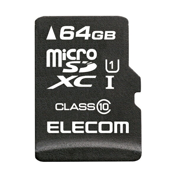 【即納】エレコム マイクロSD カード 64GB Class10 SD変換アダプタ付 データ復旧サービス