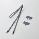 【即納】エレコム スマホ ショルダー ストラップ 約53〜65cm ソフトレザータイプ ストラップシート付 長さ調整可 斜めがけ 肩掛け 首掛け 落下 盗難 紛...