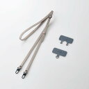 【即納】エレコム スマホ ショルダー ストラップ 約53〜65cm ソフトレザータイプ ストラップシート付 長さ調整可 斜めがけ 肩掛け 首掛け 落下 盗難 紛...