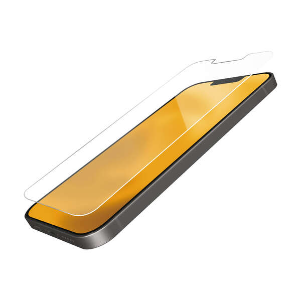 エレコム iPhone 14 / 13 / 13 Pro ガラスライクフィルム 高透明 ハードコート 薄型 0.2mm 表面硬度9H 指紋防止 エアーレス