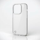 エレコム iPhone 14 Pro ケース カバー ハイブリッド 耐衝撃 衝撃吸収 背面ガラスマットクリア 指紋防止 高透明 極み設計 シルキークリア
