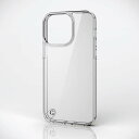エレコム iPhone 14 Pro Max ケース カバー ハイブリッド 耐衝撃 衝撃吸収 背面ガラスクリア 硬度9H 極み設計 クリア