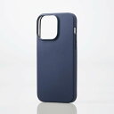 エレコム iPhone 14 Pro Max ケース カバー ハイブリッド シリコン 超衝撃吸収 カメラ周り保護 ネイビー