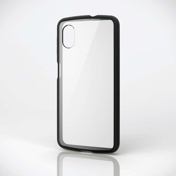 【即納】エレコム Galaxy A23 5G ( SC-56C / SCG18 ) ケース カバー ハイブリッド 耐衝撃 衝撃吸収 軽量 薄型 ストラップホール付 背面クリア フレームカラー ブラック