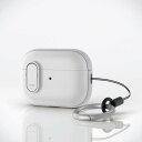 【即納】エレコム AirPods Pro 第2世代 ( 2022 ) ケース ハイブリッド カバー 衝撃吸収 フタ開閉ロック機能 落下防止 カラビナ付 ワイヤレ...