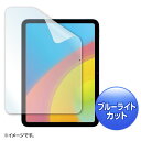 【即納】サンワサプライ 第10世代iPad10.9インチ用ブルーライトカット指紋防止光沢フィルム