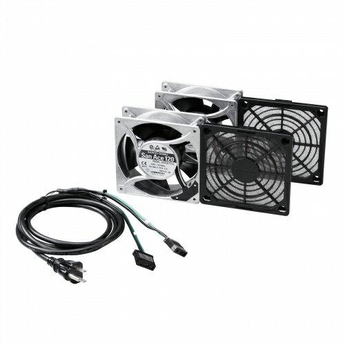 【即納】サンワサプライ 放熱ファン高速タイプt=38mm 2個セット