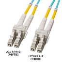 【即納】サンワサプライ メガネ型光ファイバケーブル(マルチ50μmOM4、LC×2-LC×2、3m)