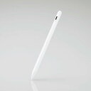 【即納】エレコム タッチペン スタイラスペン 充電式 USB Type-C 充電 誤作動防止 磁気吸着 樹脂ペン先 D型 ペン先交換可(ペン先2個付属) ホワイト