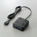 【あす楽】エレコム 電源タップ 延長コード USB付き 2m ( コンセント ×4 Type-C ×1 USB-A ×1 ) PD 対応 【 iPad iPhone Android スマホ タブレット 等各種対応 】 ブラック