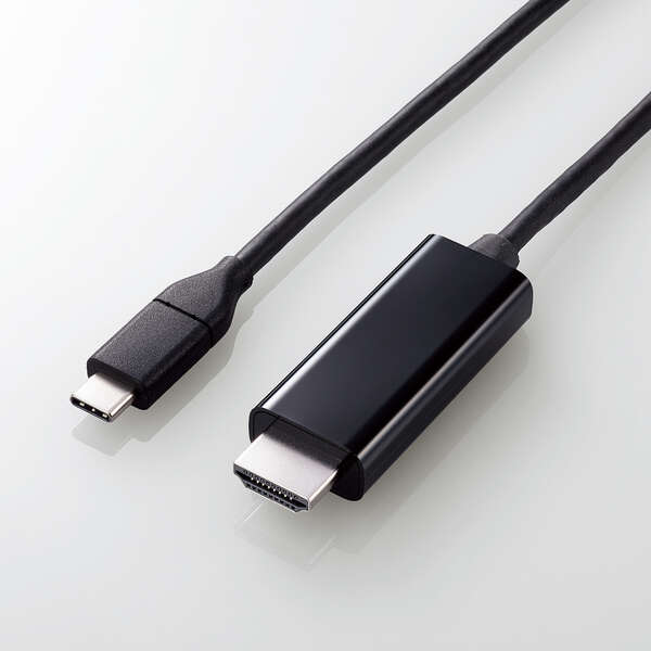 【あす楽】エレコム USB Type-C to HDMI 変換 ケーブル 1m やわらか 【 Windows PC Chromebook MacBook Pro / Air iPad Android スマホ タブレット 各種対応 】 ブラック
