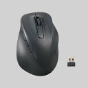 【即納】エレコム ワイヤレス マウス 静音 無線 2.4GHz 5ボタン 右手専用 【 Windows 11 10 mac Chrome 対応 】 抗菌 XLサイズ EX-G ブラック
