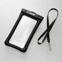 エレコム スマホ防水ケース IPX8 ( 防水ケース ×1 ネックストラップ ×1) 【 iPhone Android 等 6.9インチまでの スマホ 対応】 水没防止設計 AQUA PROOF ブラック