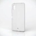 エレコム AQUOS wish3 ( SH-53D ) ケース ソフト カバー 衝撃吸収 背面カメラ周り保護 ストラップホール付 クリア