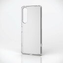 エレコム Xperia 1 V ( SO-51D / SOG10 ) ケース ハイブリッド カバー 衝撃吸収 背面カメラ周り保護 ワイヤレス充電可 ストラップホ...