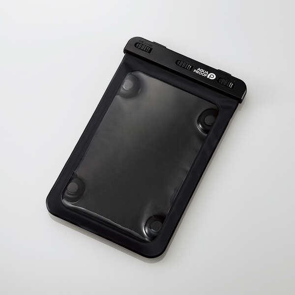 エレコム タブレットケース 防水ケース 汎用 IPX8 吸盤付き 【 iPad Android 等 7.0～8.3インチの タブレット 対応 】 ブラック
