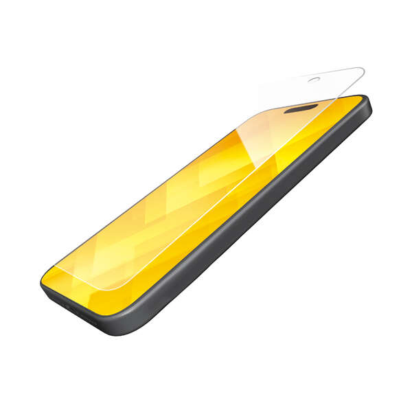 エレコム iPhone 15 フィルム 高透明 抗菌 ハードコート 指紋軽減 気泡防止