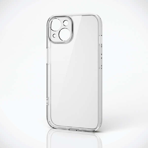 エレコム iPhone 15 用 ケース ハイブリッド カバー 衝撃吸収 カメラレンズ保護設計 ストラップホール付 硬度5H 極限保護 クリア