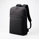 エレコム リュック ビジネスリュック 12L 薄型 撥水加工 15.6インチノートPC 収納可 通勤 通学 ビジネスバッグ バックパック ブラック
