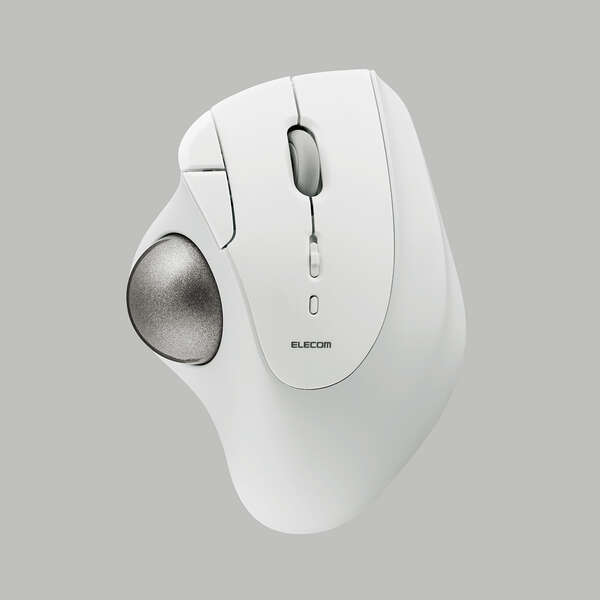 エレコム トラックボール マウス Bluetooth 5ボタン 人工ルビーユニット エルゴノミクス  ホワイト