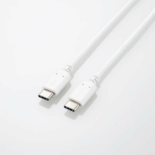 【即納】エレコム USB Type C ケーブル ( タイプ C to C ) 1m PD 100W スリムケーブル 小型化コネクタ 【 iPhone パソコン スマホ 等 Type-C 機器対応 】 ホワイト 【即納】エレコム USB Type C ケーブル ( タイプ C to C ) 1m PD 100W スリムケーブル 小型化コネクタ 【 iPhone パソコン スマホ 等 Type-C 機器対応 】 ホワイト