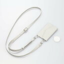 【即納】エレコム スマホ ショルダー ストラップ 53~65cm 長さ調整可 ソフトレザー カードケース付き 携帯ストラップ 首掛け 肩掛け 斜めがけ 落下 盗...
