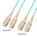 【即納】サンワサプライ コード集合型光ファイバケーブル(マルチ50μmOM3、両端SC×2、200m)