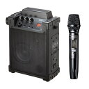 【即納】サンワサプライ ワイヤレスマイク付き拡声器スピーカー(バッテリー内蔵・ワイヤレスマイク1本対応)