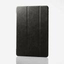 【即納】エレコム iPad 10.2インチ 第9/8/7世代 用 ケース レザー カバー 手帳型 スリープ対応 マグネット フラップ 2アングル スタンド機能 背面クリア 軽量 超薄型 ブラック