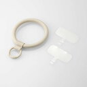 【即納】エレコム スマホ ハンドストラップ 手首 ストラップ ソフトレザータイプ カラビナリング 1口穴 ストラップホルダーシート付 落下防止 スマホストラップ &me グレージュ